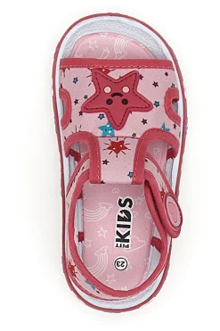 PITT KIDS Sandali rosa con stelle marine e cuori PK2871A