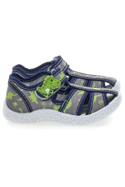 PITT KIDS Sandali semiaperti blu fantasia dinosauri primi passi PK92G