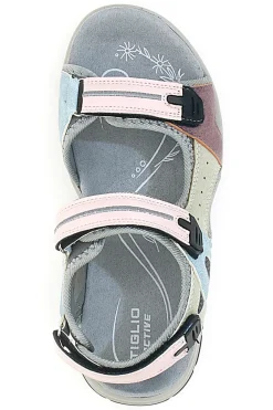 TIGLIO Sandali sportivi multicolor con chiusura a strappo 51357 ROSA Outlet