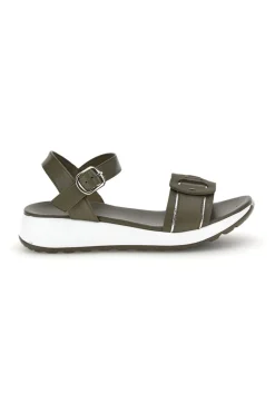 PLOCADI Sandali oliva con cinturino regolabile suola comfort Bza24220 VERDE Best