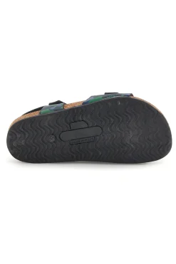 PITTARELLO BIO Sandali verdi camouflage con fibbia 257A080SR