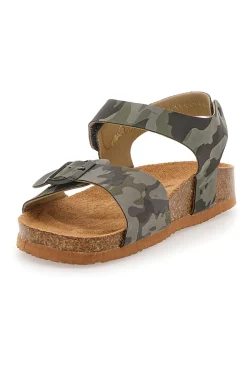 PITT KIDS Sandali Verdi Camouflage Con Strappi In Velcro 144
