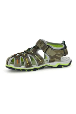 PITT KIDS Sandali verdi con punta chiusa e chiusura a strappo 15114