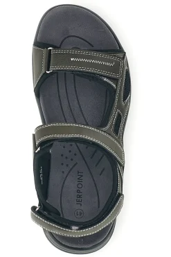 Uomo JERPOINT Sandali verdi con strappi in velcro CN8