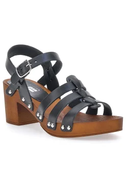 PITTARELLO LOVE Sandali Zoccoli Neri Con Tacco 6 cm 5759