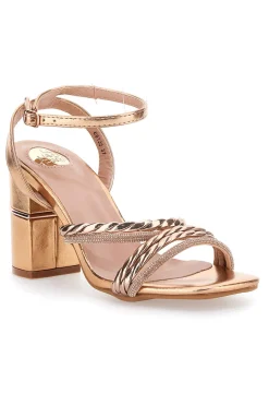 LE HAVRE PARIS Sandalo Champagne con tacco alto 66135 New