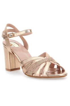 LE HAVRE PARIS Sandalo dorato con tacco e cinturino 009188 CHAMPAGNER Hot