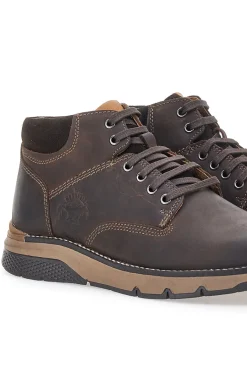 Uomo ALTEMBERG Scarpa Stringata Alta In Vera Pelle Marrone 22