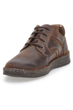 Uomo ALTEMBERG Scarpa Stringata Alta In Vera Pelle Marrone 24