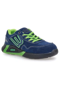 Uomo BLU STAR Scarpe antinfortunistiche basse blu inserti fluo S1P Blue energy BS190S1P