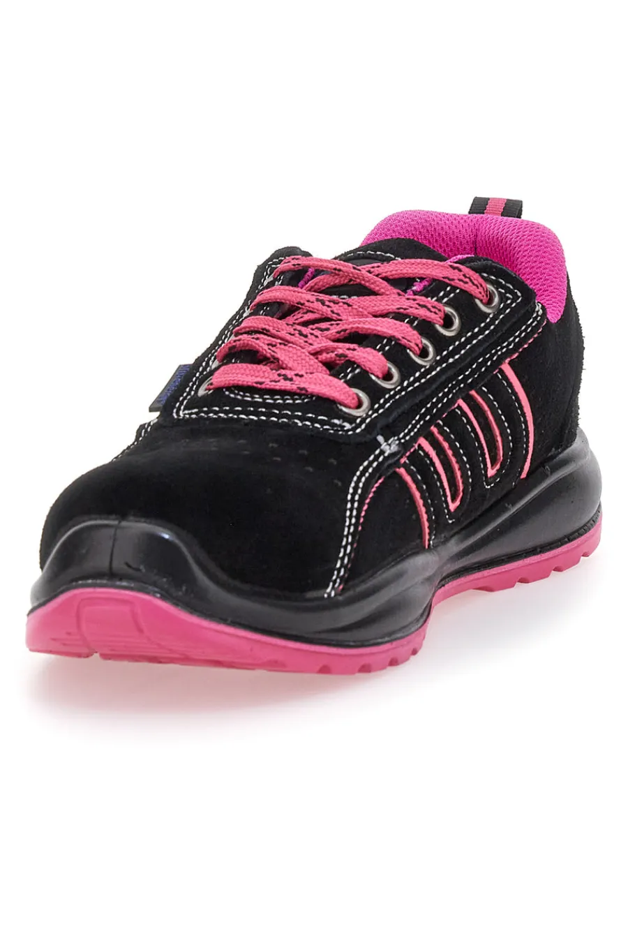 Donna BLU STAR Scarpe antinfortunistiche basse nere dettagli rosa S1P Blue energy BS80 S1P