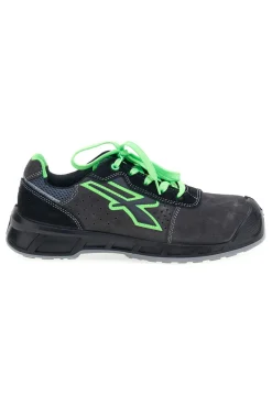 Uomo U.POWER Scarpe antinfortunistiche da uomo nere verdi basse in pelle U. Power Taylor S S1PS FO SR ESD