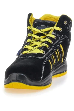 Uomo BLU STAR Scarpe antinfortunistiche nere inserti gialli S1P Blue energy BS 90 S1P SR