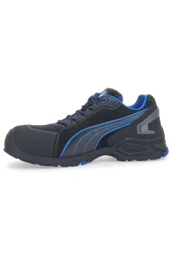 Uomo PUMA Scarpe antinfortunistiche nere e blu S3L Rio Low Safety