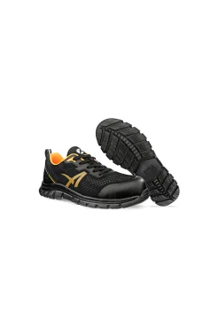 Uomo ALBATROS Scarpe antinfortunistiche nere leggere S1PS SR Levitate Orange Low