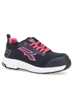 Donna U.POWER Scarpe antinfortunistiche nero e rosa U power Maya ESD S1PS HI HRO FO SR