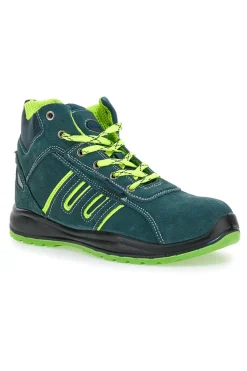 Uomo BLU STAR Scarpe antinfortunistiche verdi inserti fluo S1P Blue energy BS 90 S1P SR