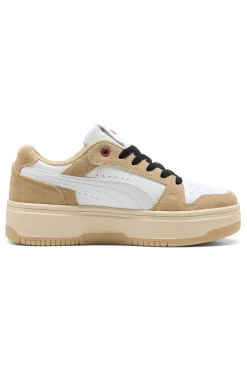 PUMA scarpe beige con dettagli animalier in suede Rebound Femme Low Animal Online