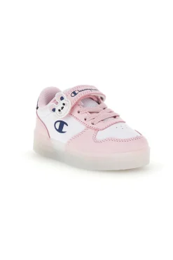 CHAMPION Scarpe bianche rosa con luci GLW G TD