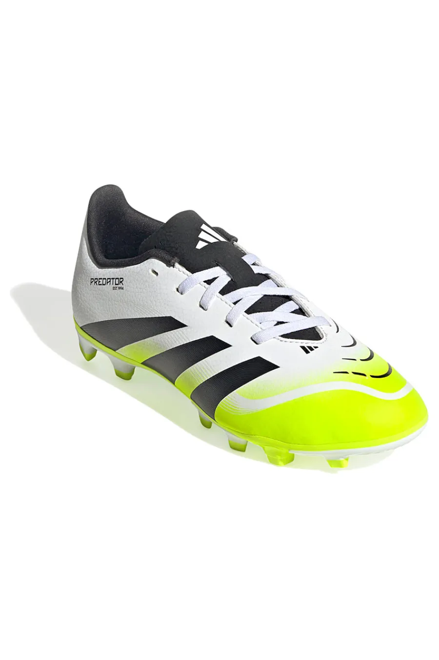 ADIDAS Scarpe calcio bianche e giallo fluo Predator Club FG/MG J