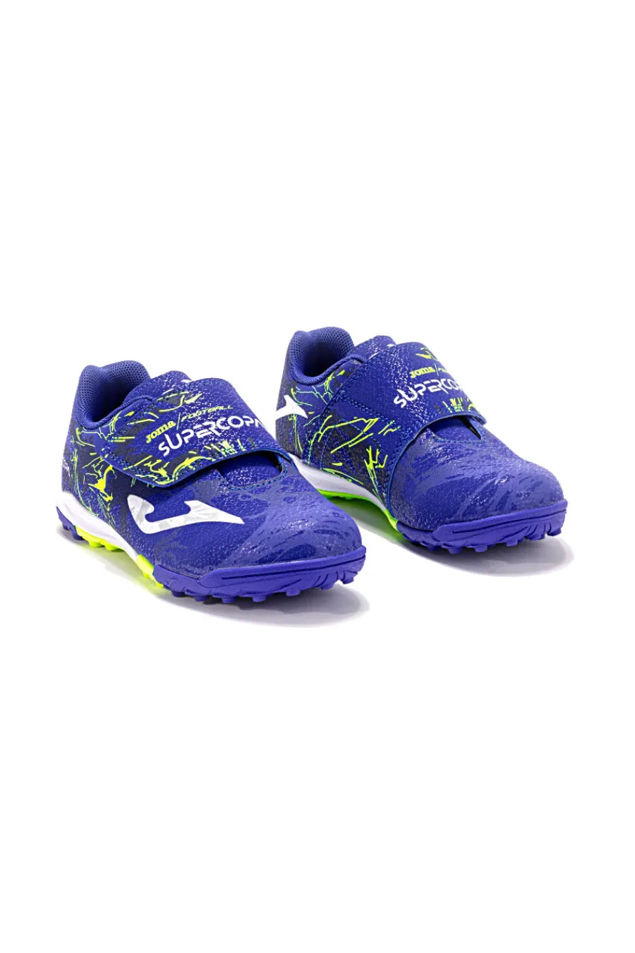 JOMA Scarpe calcio blu e gialle per terreno duro Super Copa Jr 2404