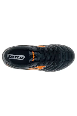 LOTTO Scarpe calcio nere con tacchetti arancioni STADIO 705 FG JR