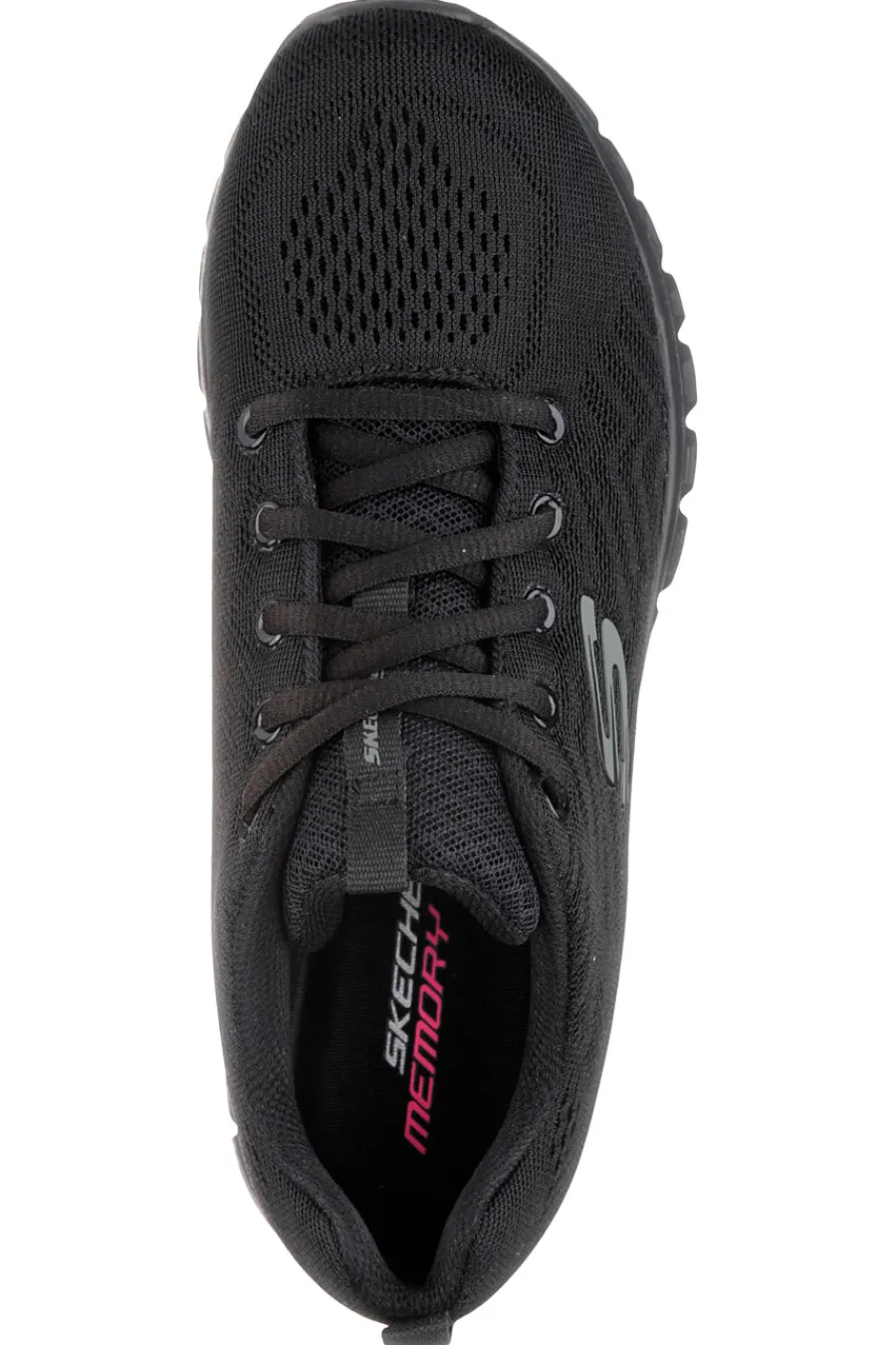 SKECHERS Scarpe da Allenamento Nere con Tomaia in Skech Knit Mesh Graceful - Get Connected NERO