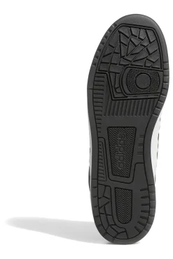 Uomo ADIDAS Scarpe da Basket bianche e nere con inserti in pelle Rapid Court Low