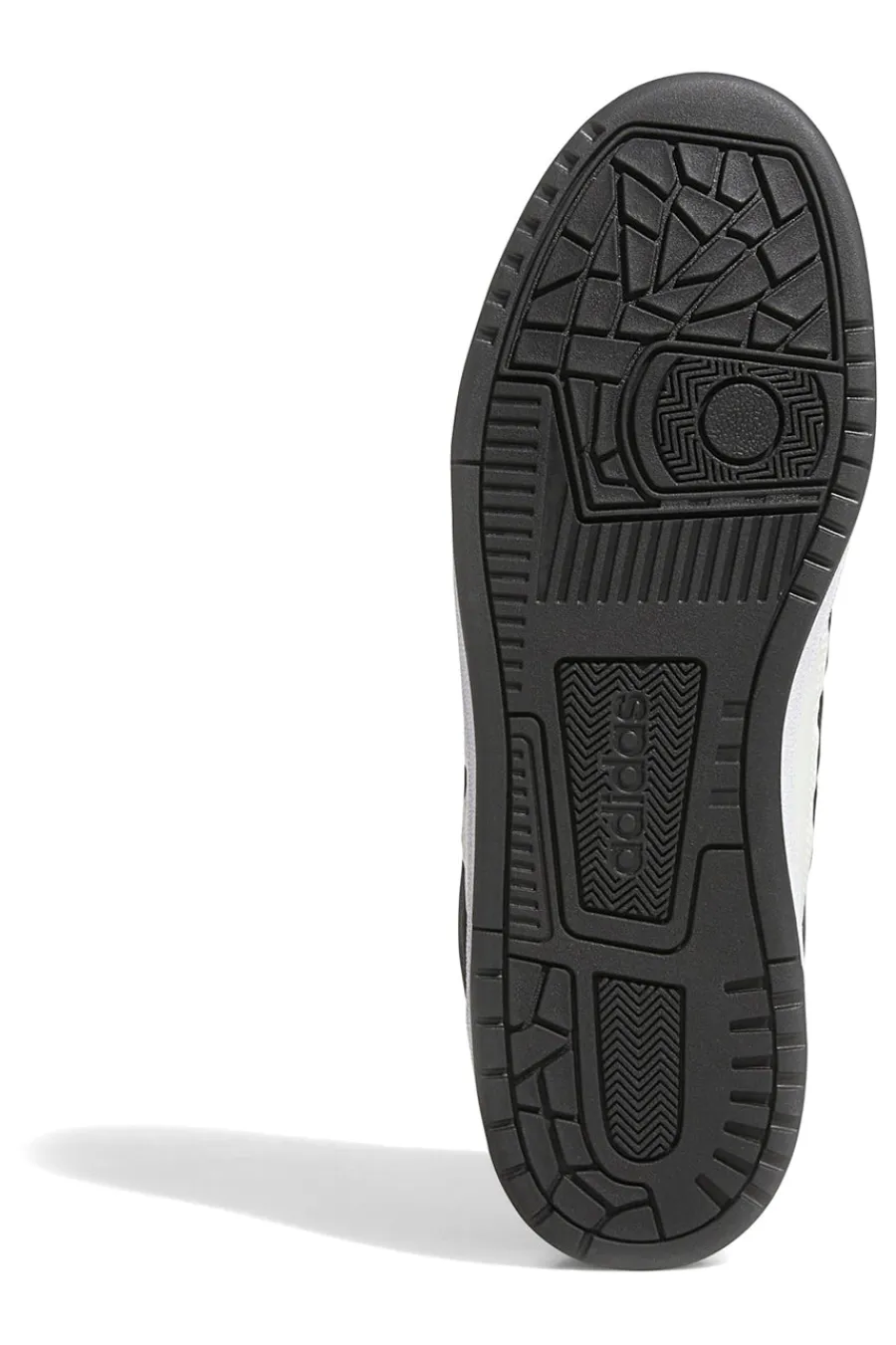 Uomo ADIDAS Scarpe da Basket bianche e nere con inserti in pelle Rapid Court Low