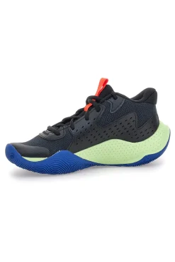 UNDER ARMOUR Scarpe da basket nere con dettagli lime e suola blu GS Jet '23