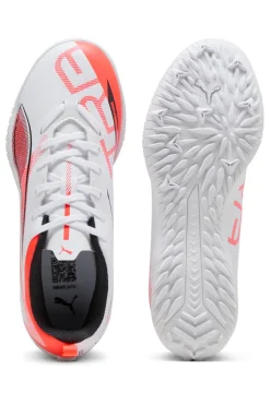 PUMA Scarpe da Calcetto Indoor Bianche e Rosse ULTRA 5 PLAY TT Jr