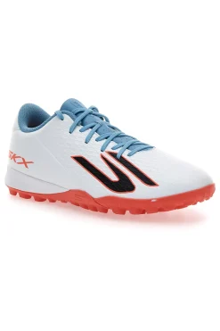 Uomo SKECHERS Scarpe da calcio bianche con dettagli azzurri suola turf Club TF