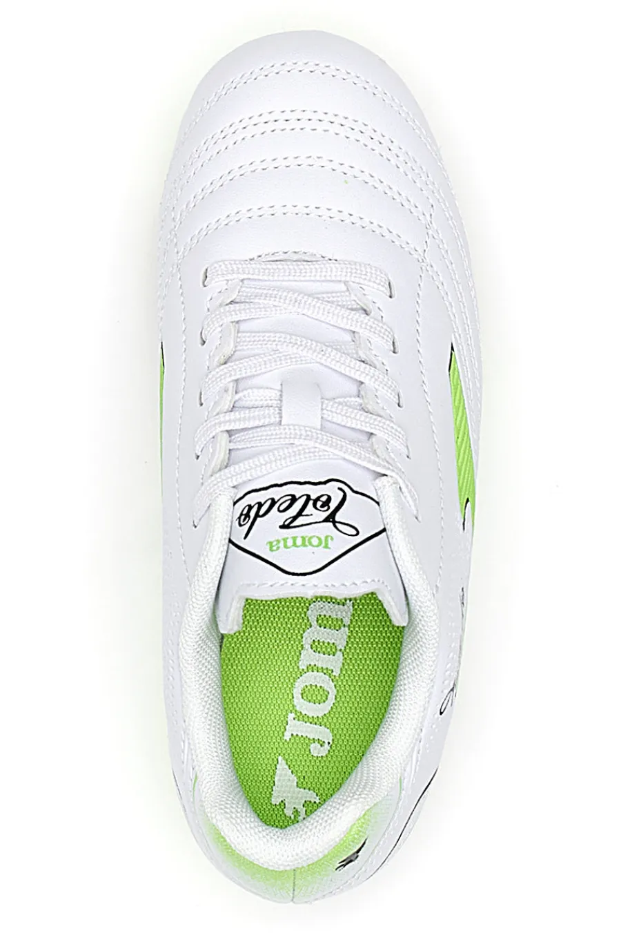 JOMA Scarpe da Calcio Bianche e Lime Toledo Jr 2502 Hard Ground