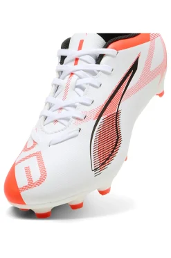 PUMA Scarpe da Calcio Bianche e Rosse ULTRA 5 PLAY FG/AG Jr