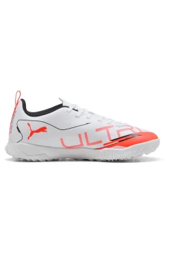 PUMA Scarpe da Calcio Indoor ULTRA 5 PLAY TT Jr Bianche e Rosse