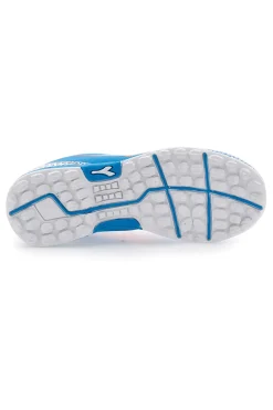 DIADORA Scarpe da Calcio per Terreni Sintetici Azzurre con Logo Arancione Pichichi 6 Tf Jr