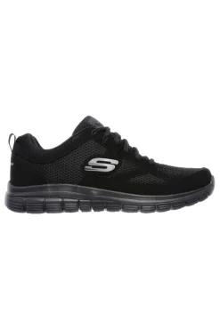 Uomo SKECHERS Scarpe da ginnastica nere in mesh e Memory Foam Burns - Agoura