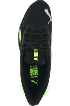 Uomo PUMA Scarpe da Running Nere e Lime Pounce Lite