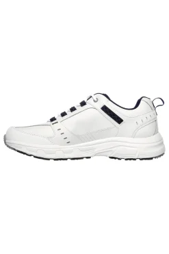 Uomo SKECHERS Scarpe da Trail Bianche con Tomaia in Pelle Relaxed Fit: Oak Canyon - Redwick