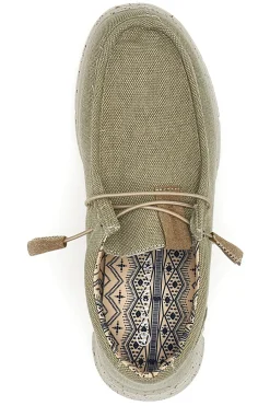 Uomo SEVENOAKS Scarpe da uomo casual verde in tessuto PK1147M