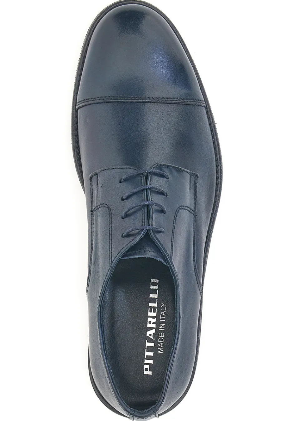 Uomo PITTARELLO Scarpe eleganti blu in pelle con cuciture decorative 7705