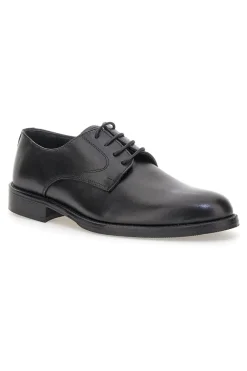 Uomo PITTARELLO Scarpe eleganti nere in pelle liscia con punta arrotondata 7720