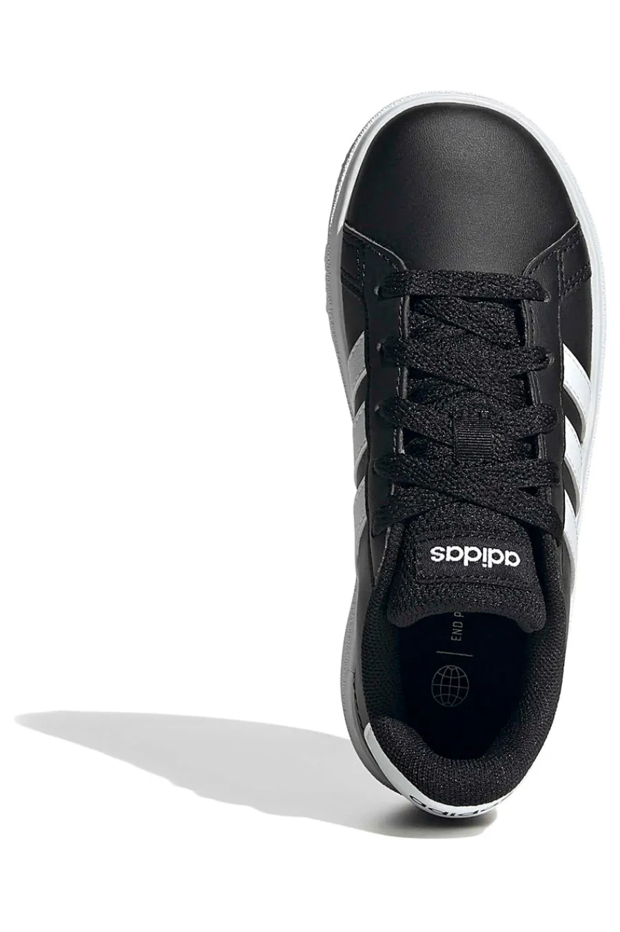 ADIDAS Scarpe nere con strisce bianche in materie sintetiche Grand Court 2 K