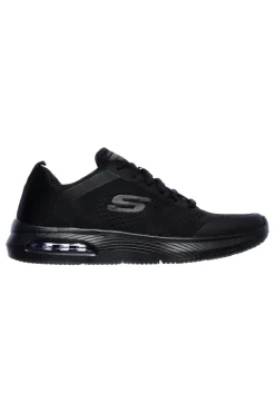 Uomo SKECHERS Scarpe nere in mesh con Air Cooled Memory Foam Dyna-Air Pelland