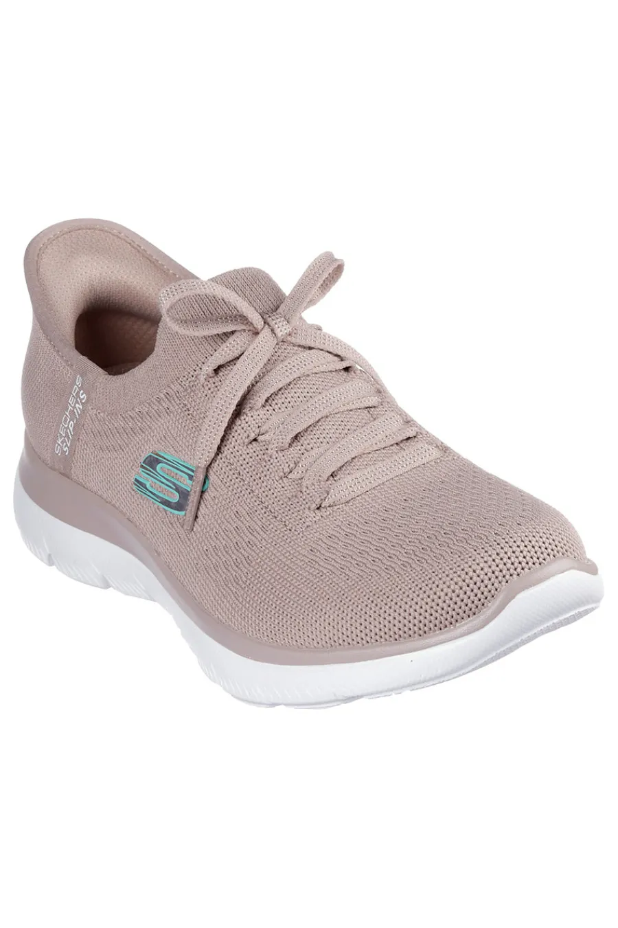 SKECHERS Scarpe slip ins taupe in knit Summits new daily New