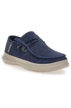 Uomo ROUTE 66 Scarpe slip on blu in tessuto RO51803