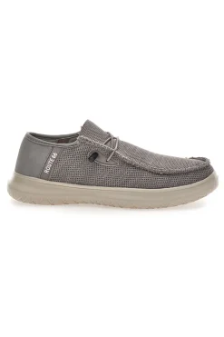Uomo ROUTE 66 Scarpe slip on grigio in tessuto RO51803