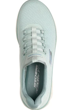 SKECHERS Scarpe slip on verde menta in mesh Summits plus summer haze Outlet