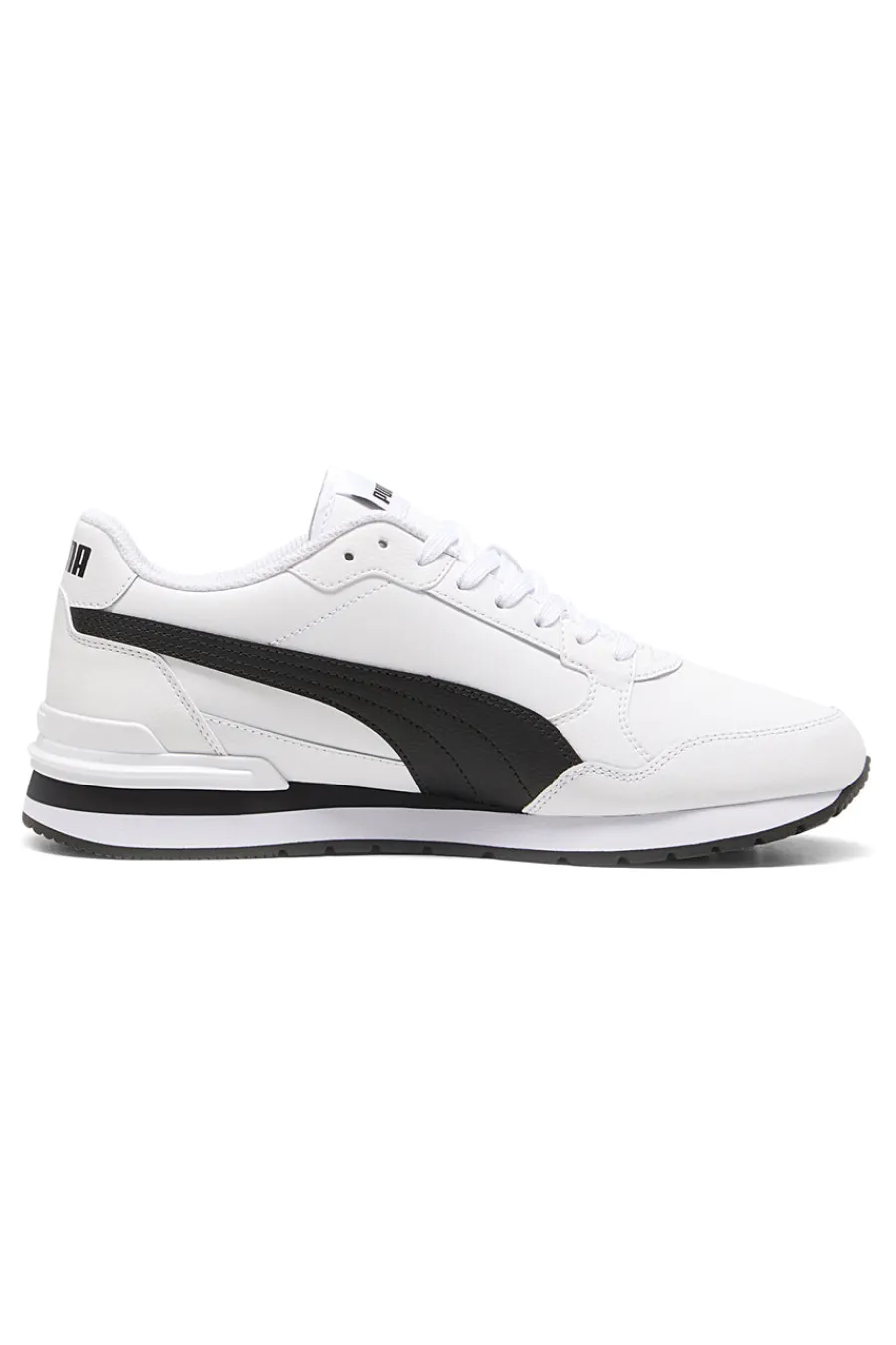 Uomo PUMA Scarpe sportive bianche in pelle con dettagli neri ST Runner v4 L
