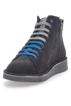 Uomo PITTARELLO Scarpe Stringate Alte Grigie In Pelle Scamosciata Tierra 1280